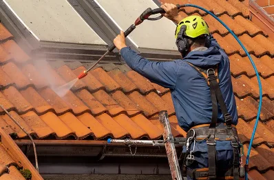 Démoussage et hydrofuge de toiture à Baisieux